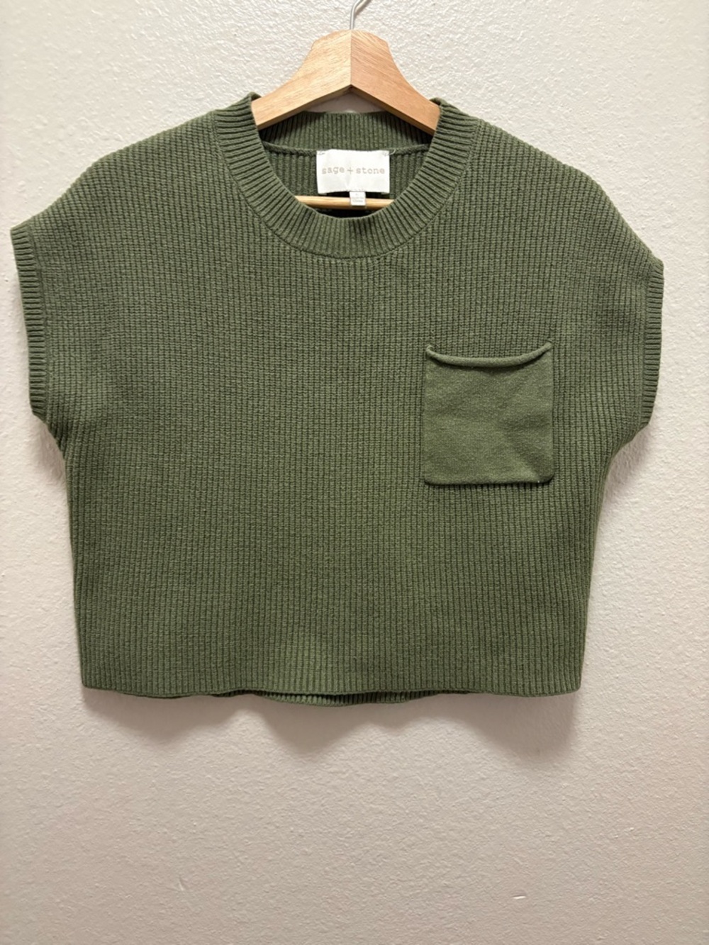 Sage + Stone Cropped Crewneck Sweater